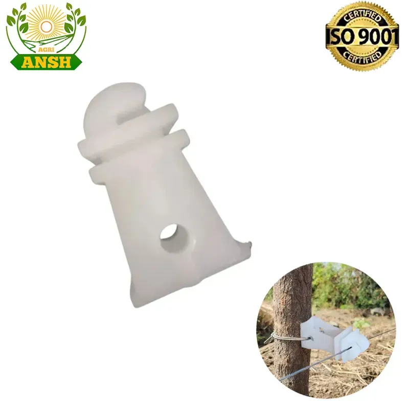 AGRIANSH White Plastic Insulator for Solar Fencing/Solar Energizer (Pack of 100)