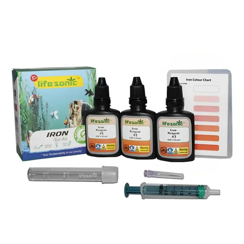 Lifesonic Iron Test Kit for Aqua-Farming, 100 Test Per Kit, 3 Years Shelf Life