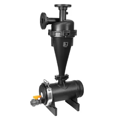 Automat AQ-144 m 2 Inch Hydro Cyclone Filter with 1 Ball Valve & 2 Fixed Flanges for Water Purification