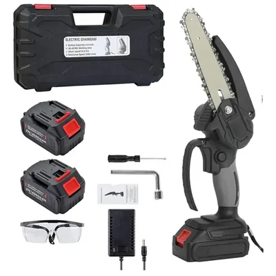 Jaiveer 6 Inch Mini Cordless Chainsaw Dual Battery With 21 V Battery & Charger