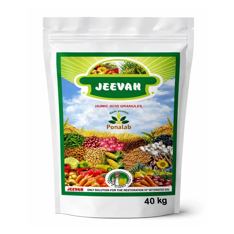 PONALAB 40 kg JEEVAH Black Organic Plant Growth Promoter, Bulk 40 kg Bag for Multi-Acre Root Architecture & Fertilizer Retention