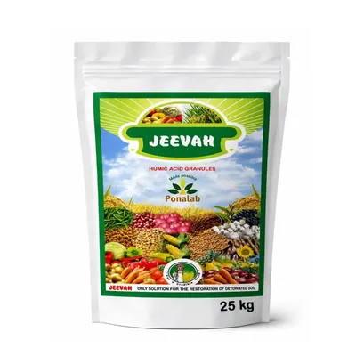 PONALAB 25 kg JEEVAH Black Organic Plant Growth Promoter & Soil Conditioner for Root Formation & Fertilizer Retention