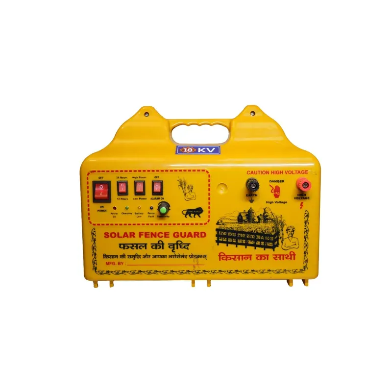 Khetpal 15KV Solar Zatka Machine for 50 Acre Area with Siren, Cables and Battery Connectors