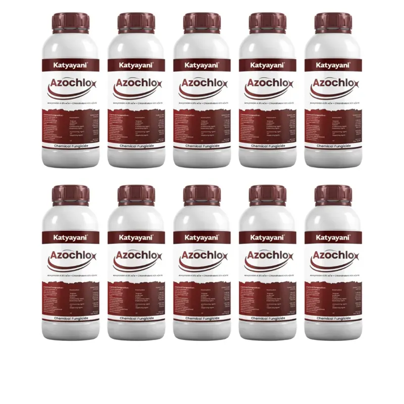 Katyayani Azochlo Star, Dual Action Fungicide (Azoxystrobin 4.8% + Chlorothalonil 40% SC)(Quantity-Pack of 10 L (1 L x 10))
