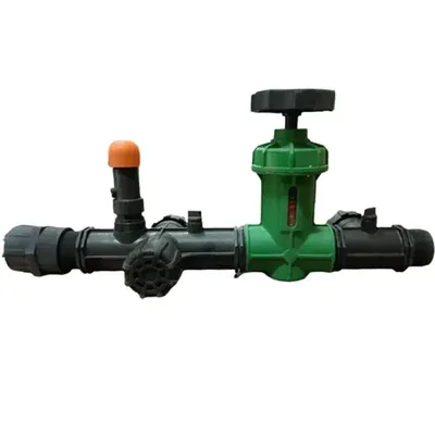SUJAY 2 Inch Header Assembly Threaded with Throttle Valve 2 Inch Inlet and Outlet Manifold