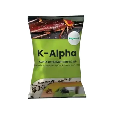 Katyayani K-Alpha AlphaCypermethrin 5% WP Insecticide, Effective Control Against Adult Mosquitoes and Various Household Insects (Size-1 kg (1 kg x 1))
