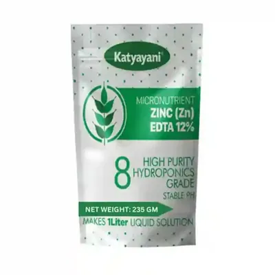 Katyayani Zinc EDTA 12 %, Hydroponics Fertilizer, 235 g (Pack-1 x 235 g)