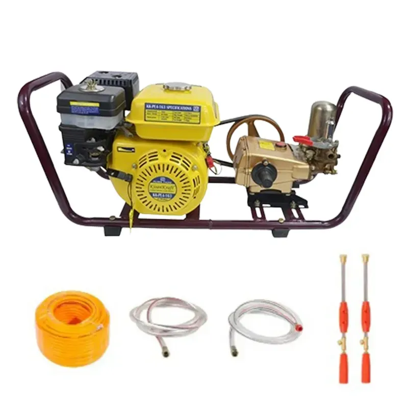 KisanKraft KK-PSP-22, Heavy Duty 4-stroke 163 CC HTP Sprayer Pump Set with 50 m Hose Pipe and 2 Free Spray Gun