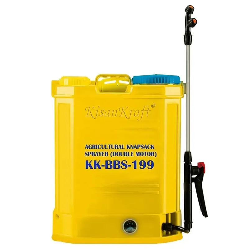 KisanKraft Double Motor Battery Sprayer KK-BBS-199, 18 L Tank Capacity With 12 V 12 Ah Battery