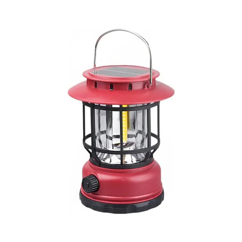 ALFALITE 4 W TL-5 Solar Lantern 5 V Mono Outdoor Gate Light, Warm White Spiral LED IP65 Waterproof