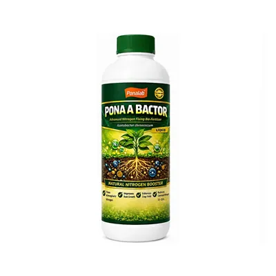 PONALAB Pona A Bactor (250 ml) Liquid Bio-Fertilizer 1 x 10⁸ CFU/ml Acetobacter Nitrogen Fixing Bacteria for Sugar Rich Crops
