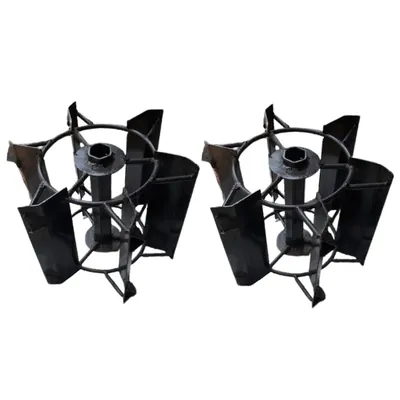 2 Pieces 10 Inch Mini Paddy Cage Wheel for 5 to 9 HP Petrol Power Tiller