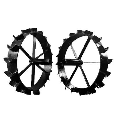2 Pcs of 16 Inch Economy Big Iron Wheel for 5 to 12 HP Diesel Power Tiller