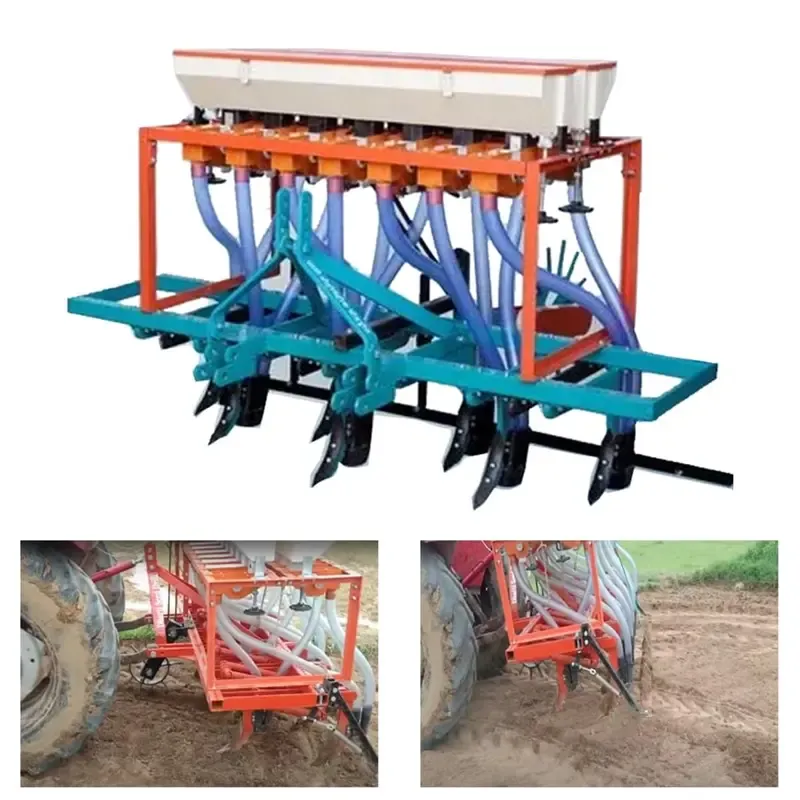 7 Row 14 Pipe Seed & Fertilizer Drill for Tractor 22 HP Onwards