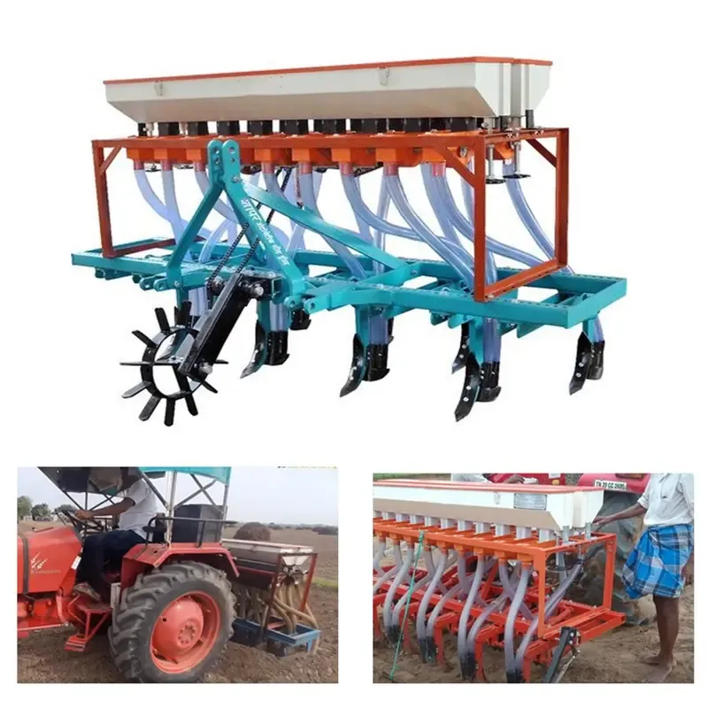 9 Row 18 Pipe Seed & Fertilizer Drill for Tractor 35 HP Onwards