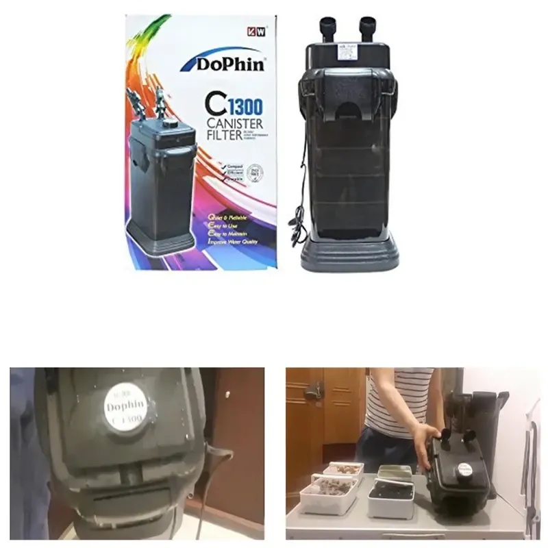 Dophin 2300 LPH C1300 Canister Filter Provides Oxygen from Air Pump to Fish Tank Use to Fresh Water/Planted Aquarium