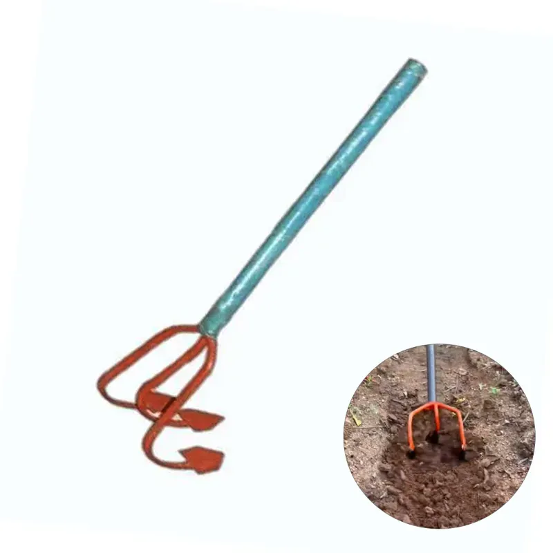 Parasmani Agritech AV-10 Grubber Weeder Precision Manual Tool with Three Tines & Long Handle