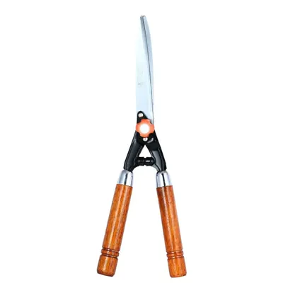 Global Nature Agro Hedge Shear With 10 Inch Blade & Wooden Handle For Gardening, Pruning & Farming