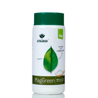 Utkarsh MagGreen (Magnesium Mg 5% EDTA Chelated, 100 % Water Soluble Foliar Spray Fertilizer) Boost Chlorophyll, 1 kg (Pack-1 x 1 kg)