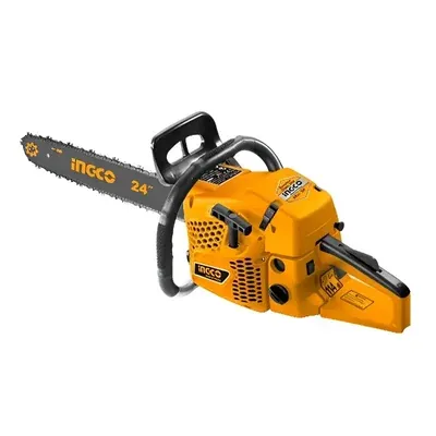 INGCO Professional 62-cc Petrol Chainsaw with 24 Inch Guide Bar, Used for Cutting Tree, Firewood, GCS5602411