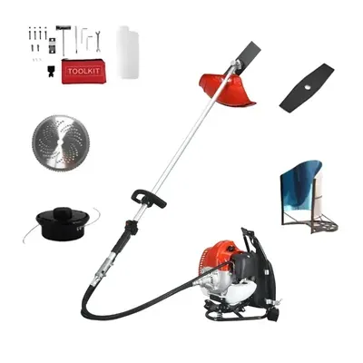 Jaiveer BPK-52 52 CC 2-Stroke Backpack Petrol Brush Cutter, Professional Grass Cutting Machine