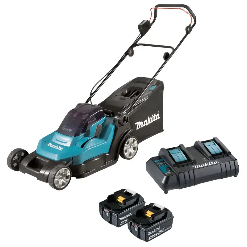 MAKITA DLM432CT2 18Vx2 (36 V) LXT 17 Inch Cordless Lawn Mower Kit with Two Batteries with 17 Inch Cutting Width