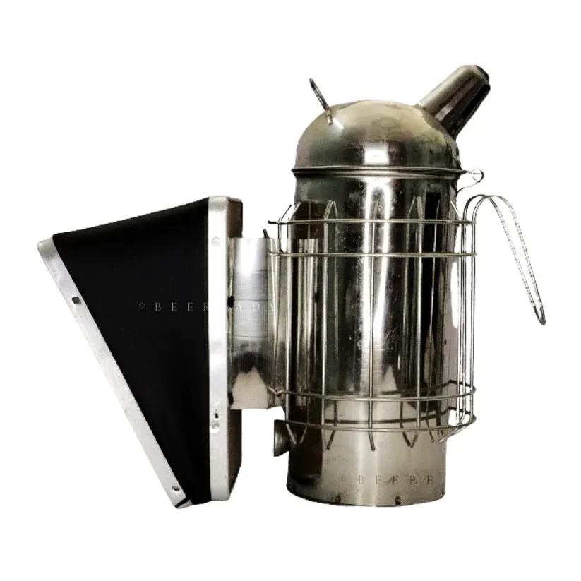 BeeReady Manual Bellows SS Bee Hive Smoker for Beekeeping & Honey Harvesting Heat Shield Guard & Mounting Hook