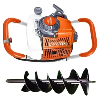 NCH H680, 68 CC 2-Stroke Petrol Engine Earth Auger Machine With 6 Inch Drill Bit