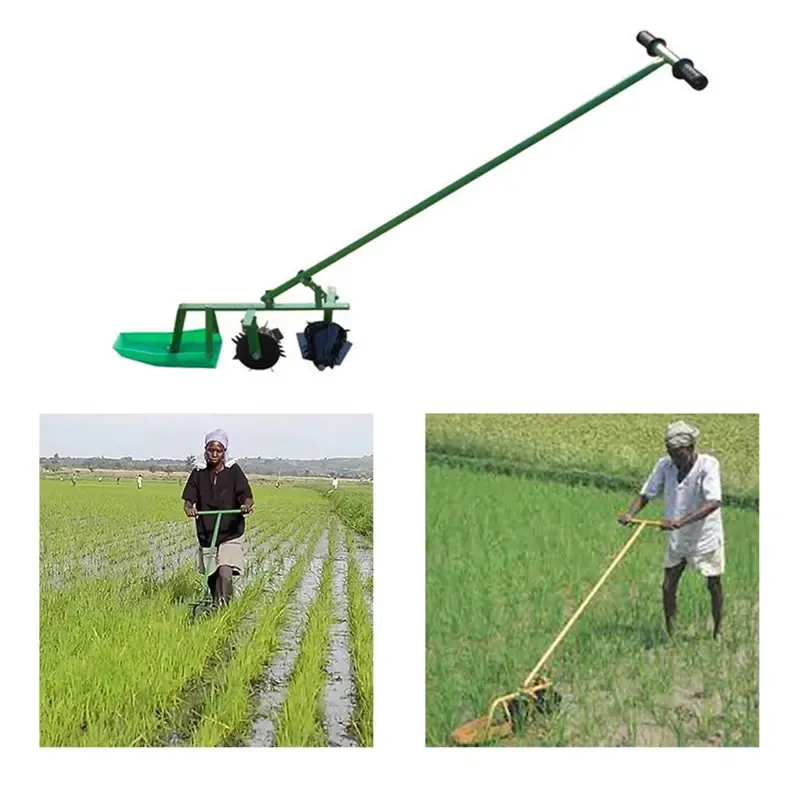 Unison Heavy Duty Manual Cono Weeder for Paddy Field and Agricultural Purpose, Height 113 cm, Mild Steel