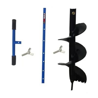 REDBUILD Heavy Duty Manual Adjustable Earth Auger Hole Digger With 6 Inch Diameter, Soil Digging, Farming Tools