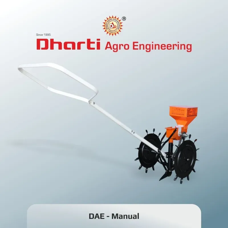 Dharti Agro Heavy Duty Mild Steel Hand Operated Seed Drill Machine, Manual Seeder for Agriculture, Height 2 ft