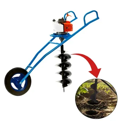 Really RAPL-HPA-6302, 2 Stroke Hand Push Earth Auger / Post hole digger Engine with 12 Inch (30.48 cm) Bit