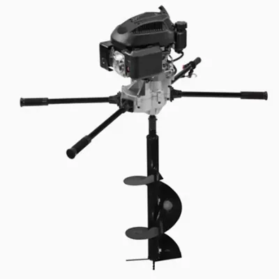 Neptune AG-173, 4-Stroke 173 CC Petrol Earth Auger Machine, Heavy Duty Two-Man Operated Post Hole Digger with 12-Inch Drill Bit for Large Tree Plantation & Fencing