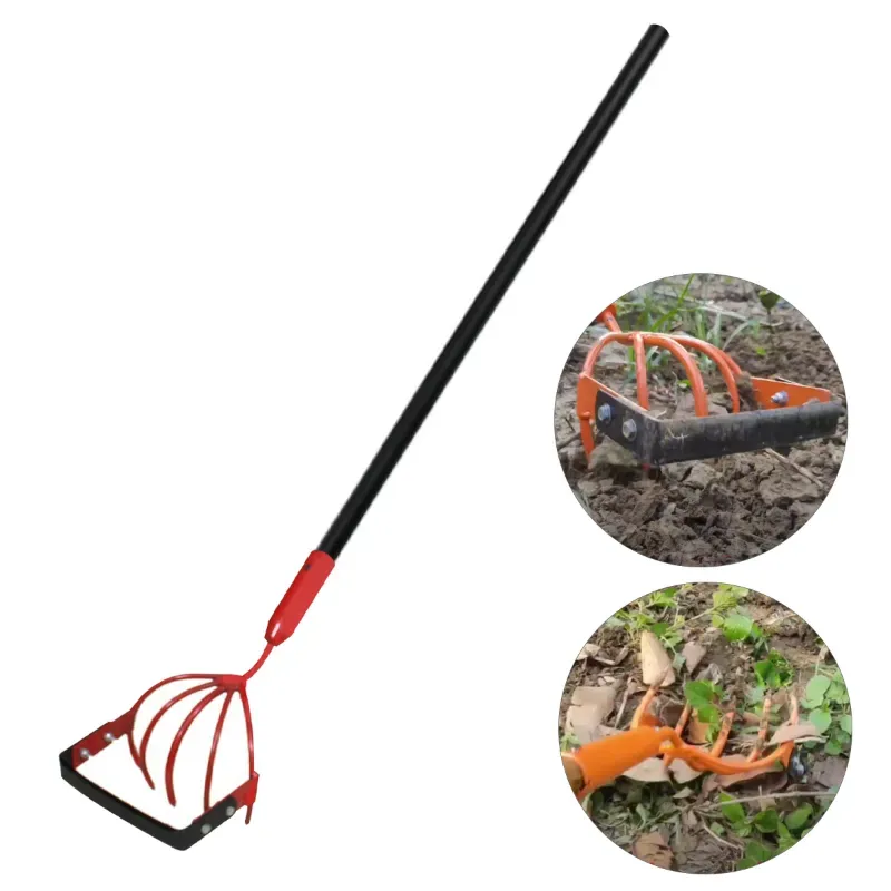 Manual Weedivator of 5 Tyne and 6 Inch Blade for Weed Cutting and Soil Cultivation With Handle