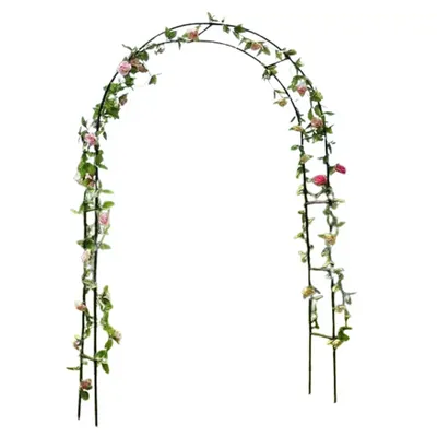 Ecofynd Metal Garden Arch Plant Stand for Climbers, Used in Lawns/Gardens (GARCH001-BLK)