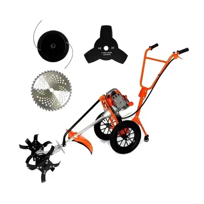 Greenleaf 3 HP, 63 CC, 2 Stroke Push Type Brush Cutter with Tiller Attachment