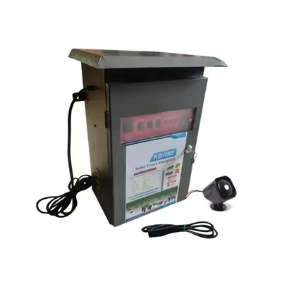 20 KV Metal Body Power Fence Solar Zatka Machine for 80 Acre with Cable, Siren and 2 Pcs Warning Plates