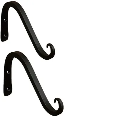 Ecofynd 6 Inch Wall Hook Hanging Plant Bracket, Round Plant Hanger for Bird Feeders, Planters, Lantern (Set of2)