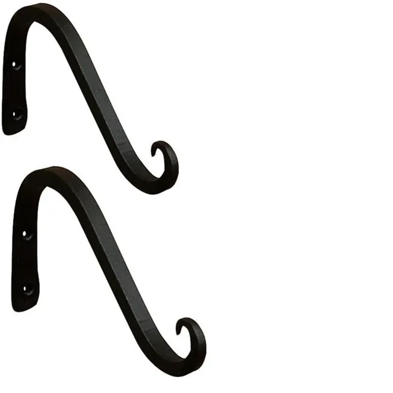 Ecofynd 6 Inch Wall Hook Hanging Plant Bracket, Round Plant Hanger for Bird Feeders, Planters, Lantern (Set of2)
