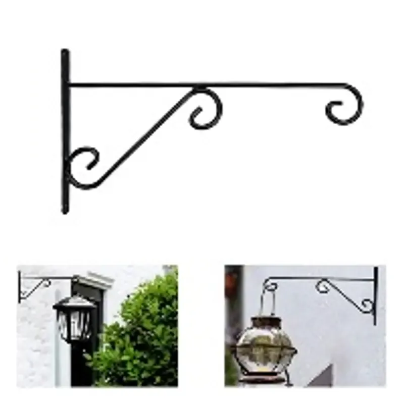 Ecofynd Decorative Metal Wall Hook Hanging Plant Hanger for Pots, Bird Feeders, Planters, Lanterns (Pack-2 Pcs)