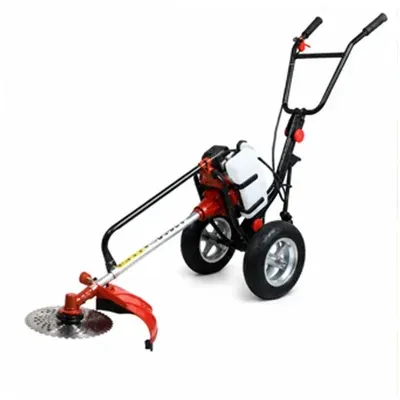 URJA AGRICARE CO XLNT XTBCT10 42.7 CC 2-Stroke Petrol Trolley Brush Cutter for Grass Trimming, Weed Cutting & Farm Maintenance
