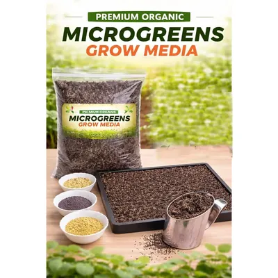 Premium Organic Microgreens Grow Media For Seed Germination, Root Support, Moisture Retention (Quantity-5 kg)