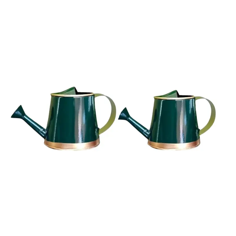 Ecofynd Mini Garden Watering Can for Kids' Use, Green Color, Pack of 2 (EC19016-GRN)