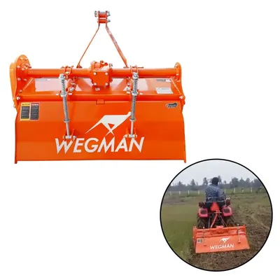 WEGMAN Mini Rotavator 3.5 ft with 20 Blades Efficient for Soil Preparation Suitable for 12 to 28 HP Mini Tractors