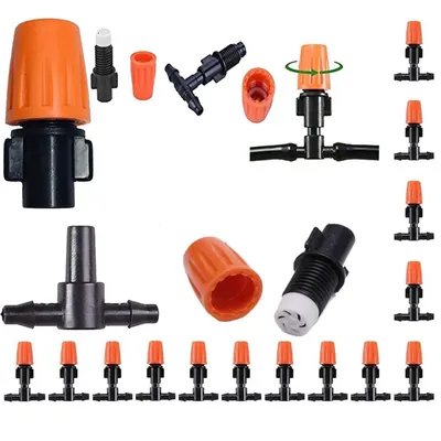 Mist Nozzle with 4 mm Tee for agriculture, lawn, garden and greenhouse (Pack of 20 Pcs)