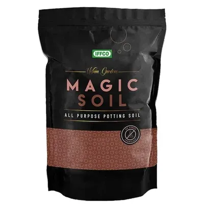 IFFCO 20 kg Urban Gardens Magic Soil "“ Soil Less Potting Mix for Plants with Organic Fertilizer & Seaweed (Ready to Use)