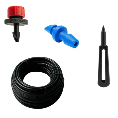 Nextgen Agro 4 mm Feeder Line Kit with 30 m Pipe and other Accessories