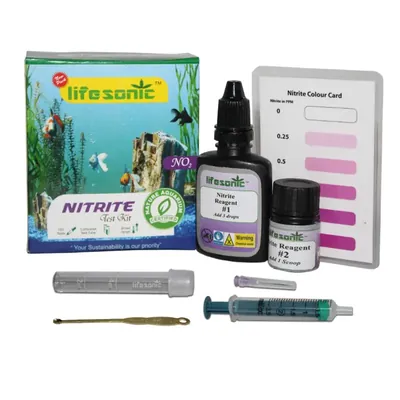 Lifesonic Nitrite Test Kit for Aqua-Farming Aquarium, Tanks and Ponds, 150 Test Tests per Kit, 3 Years Shelf Life
