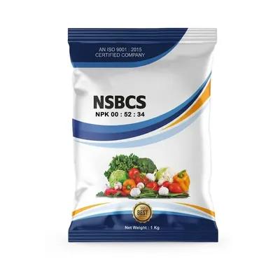 NSBCS 1 kg NPK 00:52:34 Mono Potassium Phosphate, Phosphorus & Potassium Soluble Fertilizer for Bloom & Fruit Development