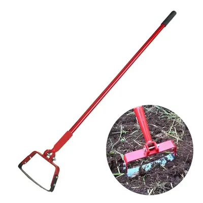 MAXAGRO 8 Inch Manual Stirrup Weeder, 4.3 ft Long Handle, Heavy Duty Garden Hoe (Pack of 2)